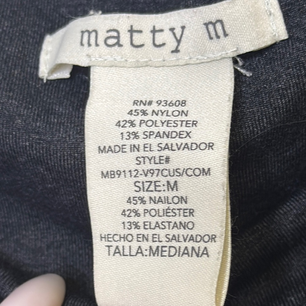 Matty M Gray Leggings Slim Fit Stretchy - Picture 2 of 4